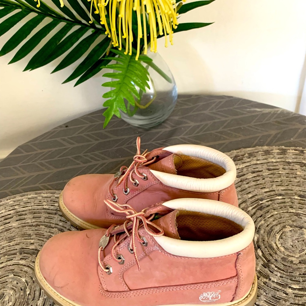 Like fall weather, “Timberland Baby Pink Nellie Waterproof Chukka Boots sz 8.5
